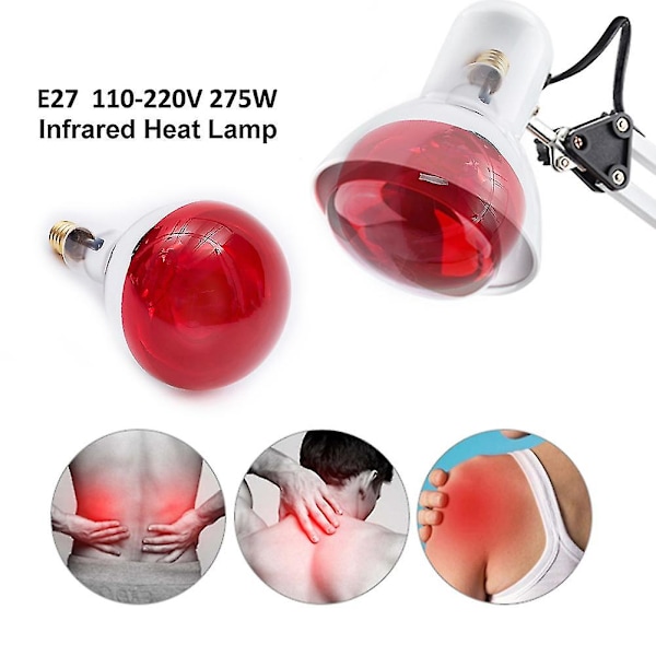 275W Infraröd Lampa Värmebehandling Terapeutisk Smärtlindring Lampa Fysioterapi Instrumentlampa