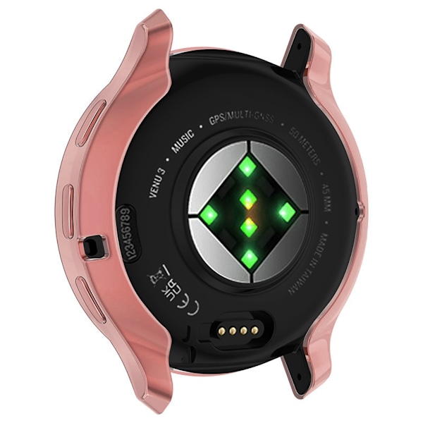 Screen Protector Mjukt Skal Passar Venu 3/3S Reptåligt Skydd Stötfångare Skal Stöttåligt Fodral Svart Black 45mm