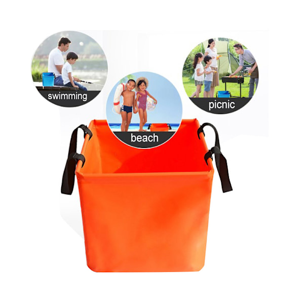 Vikbar vattenhink för utomhusbruk, camping, picknick, praktisk fiskehink, resehink med stor kapacitet, vikbar vattenhink i PVC