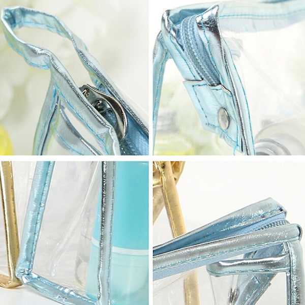 1 5 10 Klar Transparent Plast PVC Rejse Kosmetisk Makeup Taske Lynlås