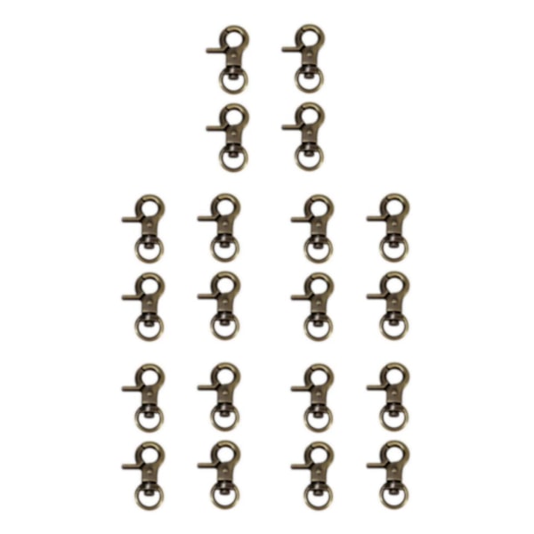 1/2/3/5 4 st Zinklegering Hummerlås Vridbara Trigger Clips Brons 30mm Bronze 30mm 5Set