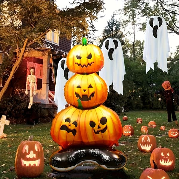 Halloween-kurpitsailmapallot – Jack-O'-Lantern-juhlakoristeet sisä- ja ulkokäyttöön Orange