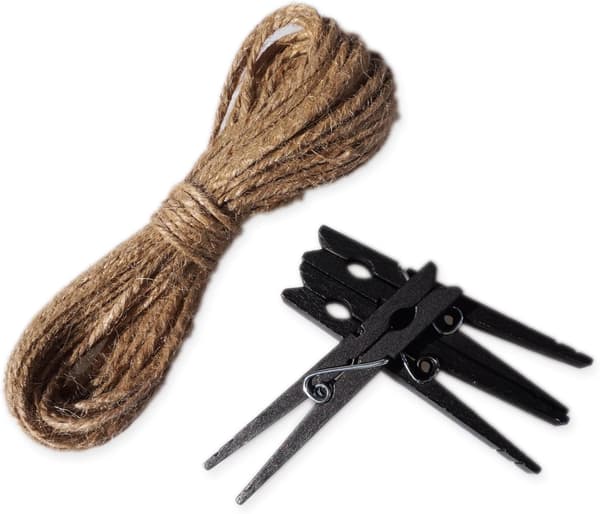 Trævaskeklemmer 45 mm stykker pr. pakke (sort)