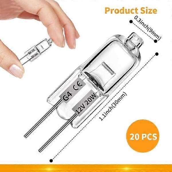 G4 halogen bulbs 10W 12V - Warm White - 20-pack 20W_yux 20W
