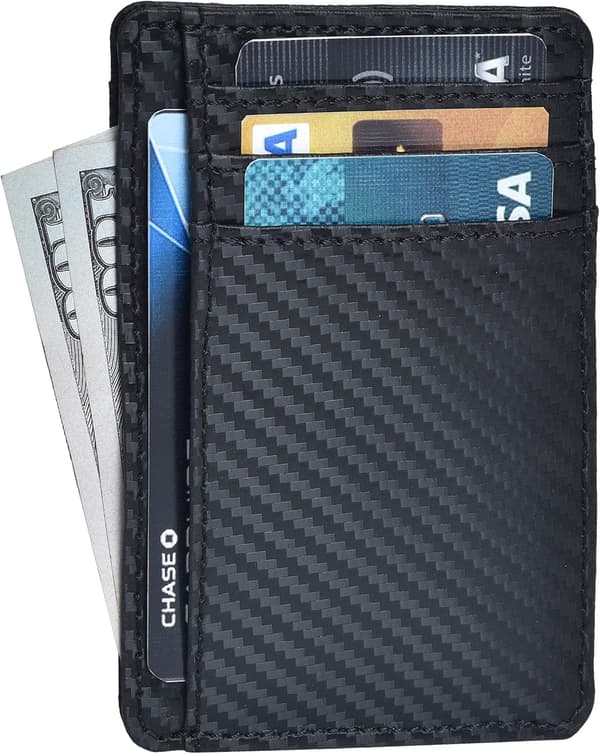 Leather Wallet | Multifunctional | Unisex | Black Compact Wallet | Multiple Card Slots | Minimalist and Elegant-yux