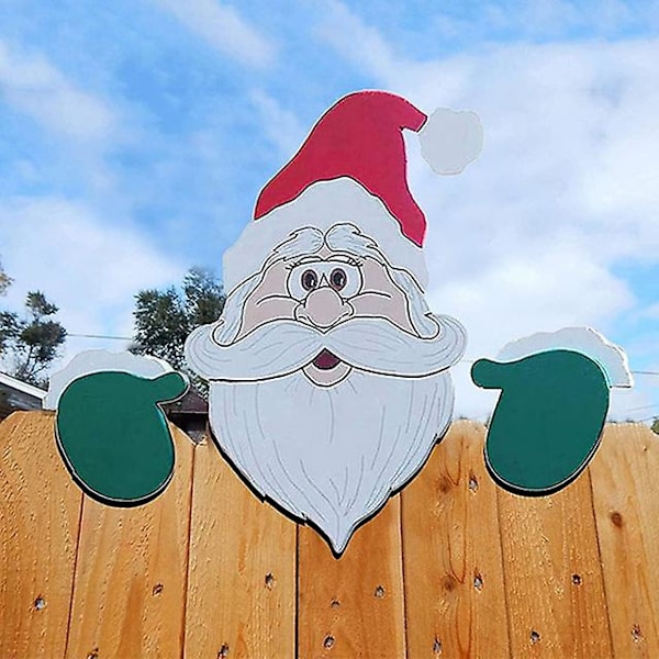 2024 Nyttårsnisse Staket Peeps Juldekorasjon Utomhus Høytidsanledning Hjem Hagedekorasjon Navidad (FMY)