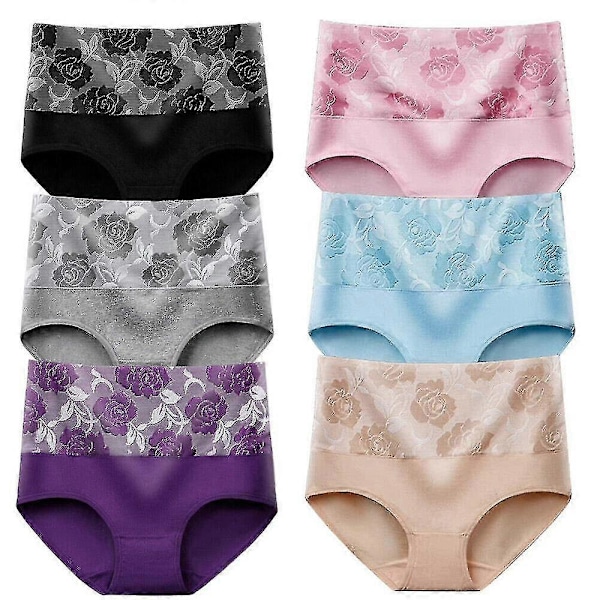 6-pack Läcksäkra Underkläder för Kvinnor Inkontinens Läcksäkra Skyddsbyxor[GP] 5XL