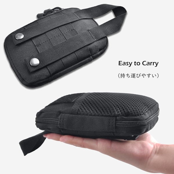 Kaki Färg - Väska Ficka Fodral Bälte Fodral för Vandring Trekking Camping