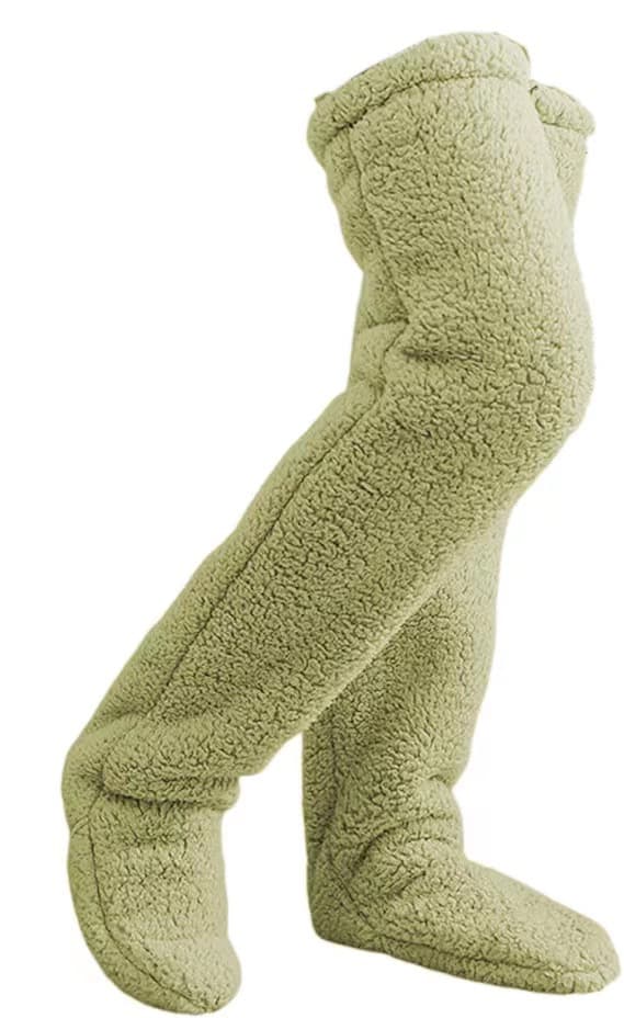 Snuggs Cozy Paws Thigh High Knee High Cozy Paws High Socks Green