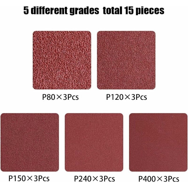 15 stk. slibebånd, 25 x 762 mm, blandede slibebånd (3x korn