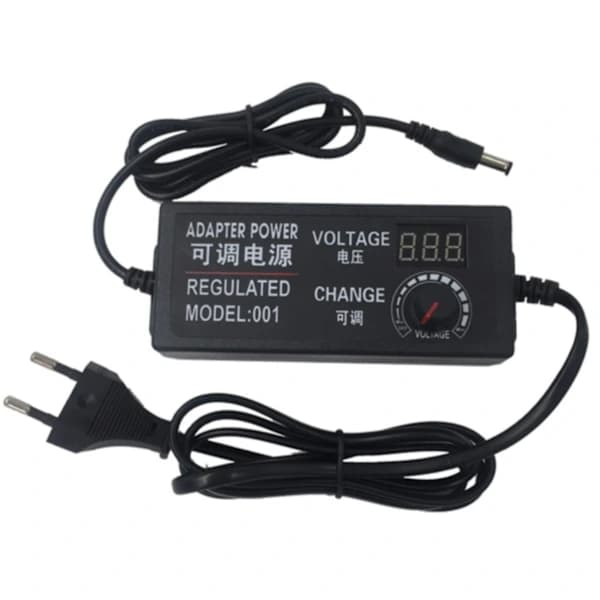 Justerbar AC til DC-strømforsyning 3V-12V 5A Strømadapter Universell 12 V Volt Adapter EU-plugg