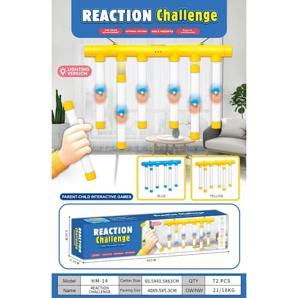 Catch the Falling Stick Game, Hand-Eye Coordination Training Toy, Reaction Exercise, No Remote Control Needed, Yellow, 3-Pack yellow yellow 3-pack