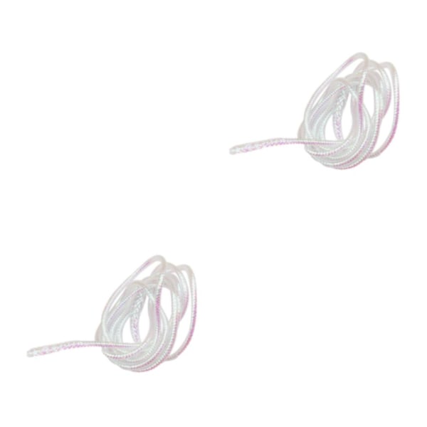1/2/3 4M Mylar Flätslang Flätad Vit Pärlemorskimrande Flugbindning 2mm 2mm 2PCS