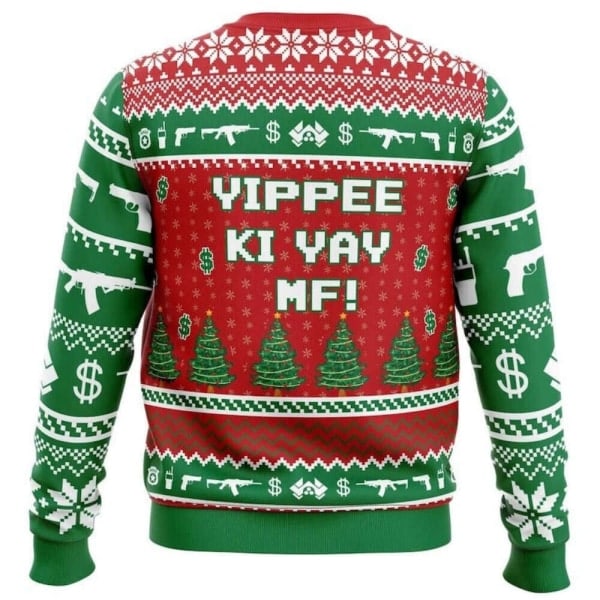 Hans Gruber Fall Nakatomi Plaza Die Hard Ful Jultröja Present Jultomte Cl...
