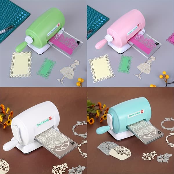 Craft Buddy Manuell Stanse- og Pregemaskin for Scrapbooking Pink