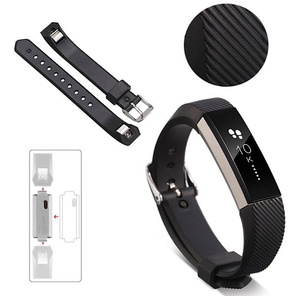 Silikoniranneke yhteensopiva Fitbit Alta HR:n kanssa - #8 Purpl Purple #8