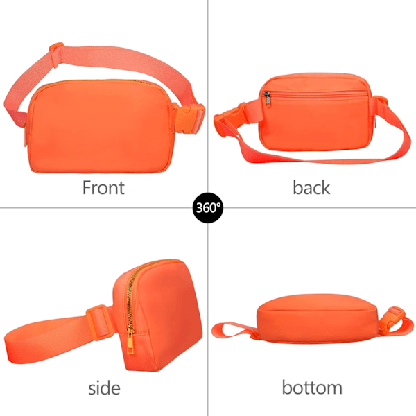 2-pack Magväska Crossbody Väska För Kvinnor Och Män Bältesväska Gåva För Kvinnor Midjeväska med Justerbar Rem för Sport