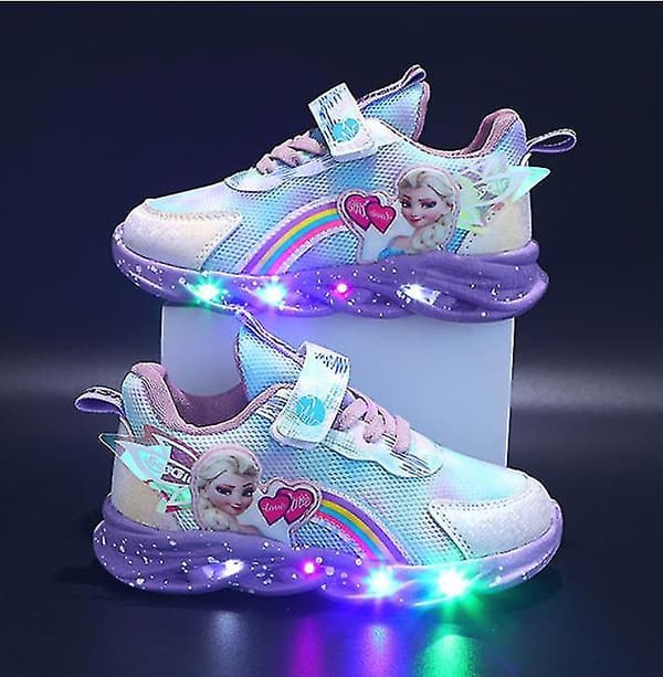 Børns LED-lyssko Sneakers Blinkende Børn Piger Lysende Trænere Størrelse 27