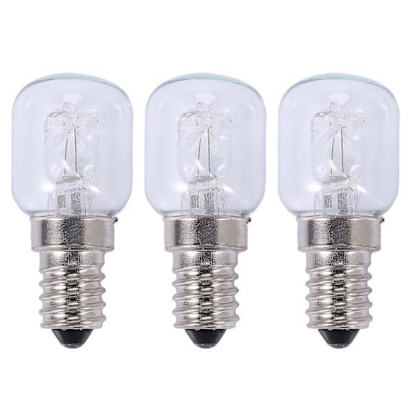 3x E14 Høytemperaturlampe 500 grader 25w Halogenlampe Ovnlampe E14 250v 25w Kvartslampe