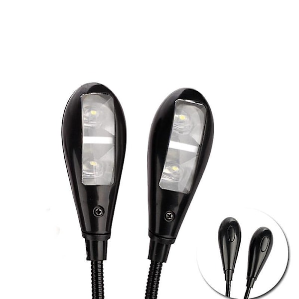 Dobbelthodet Oppladbar Boklampe for Lesing om Natten i Sengen, Varmt/Hvitt Leselys med Klips, 180 Justerbar Mini Klipslampe, Perfekt Lysstyrke