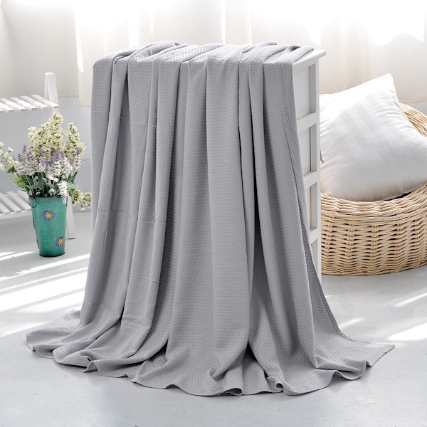 100x150cm Kjølende Teppe for Varm Søvn og Nattsvette, Lett og Pustende Helårs Ice Teppe Gray