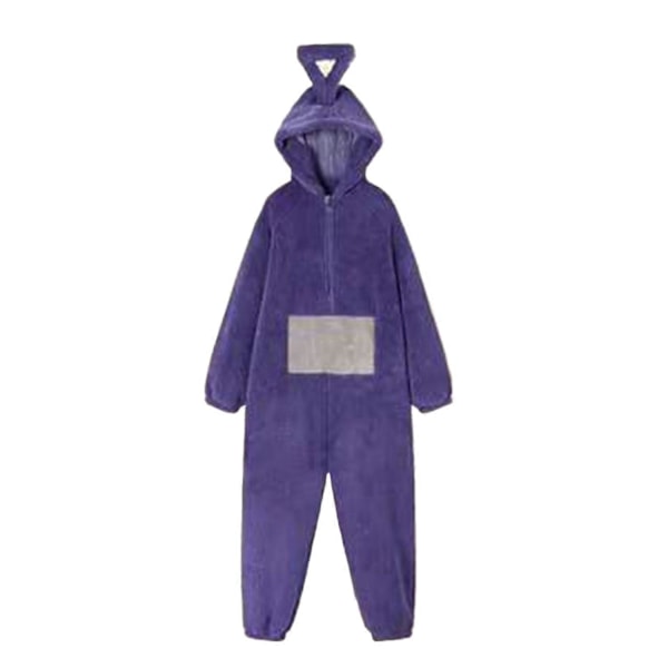 Teletubbies Cosplay Kostymer för Vuxna Unisex, Disi Onesies Lala Cosplay Pyjamas Djursovkläder Jumpsuit Kostym Lila Purple M