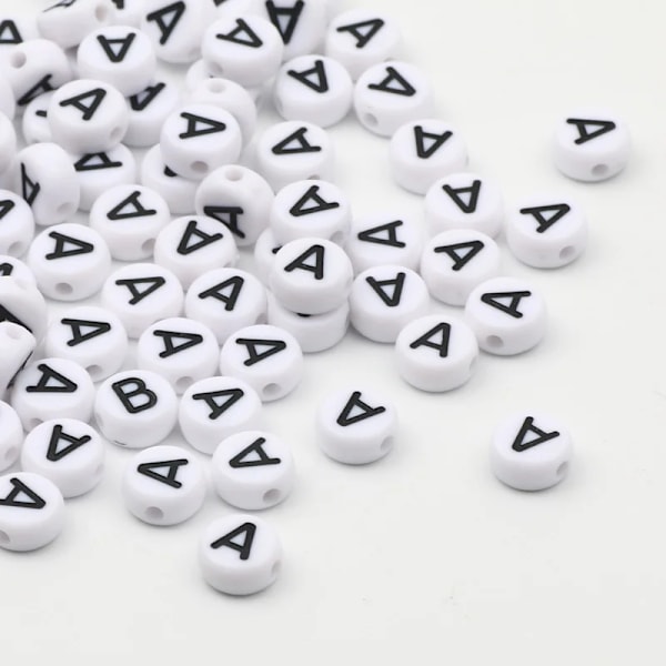 7x4mm akryyliset aakkoskirjainhelmet DIY-korujen valmistukseen 50/100/200kpl[GPA] C