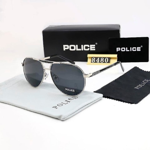 2023 Nye Polis Herr Polariserte Uv400 Solbriller Aviator Briller