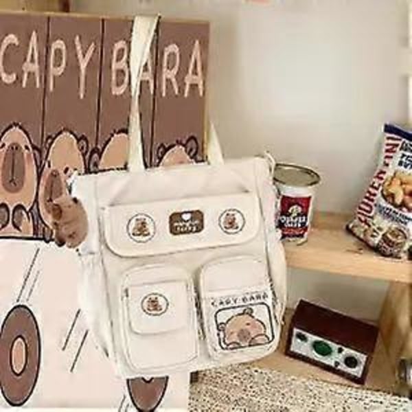 Skole Taske Brun 2024 Capybara Ridge Stor Rygsæk Til Drenge Og Piger, Mærkevare White shoulder bag