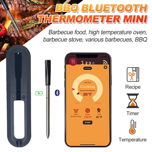 Digital Kött Kök Trådlös Bluetooth Matlagnings BBQ Termometer
