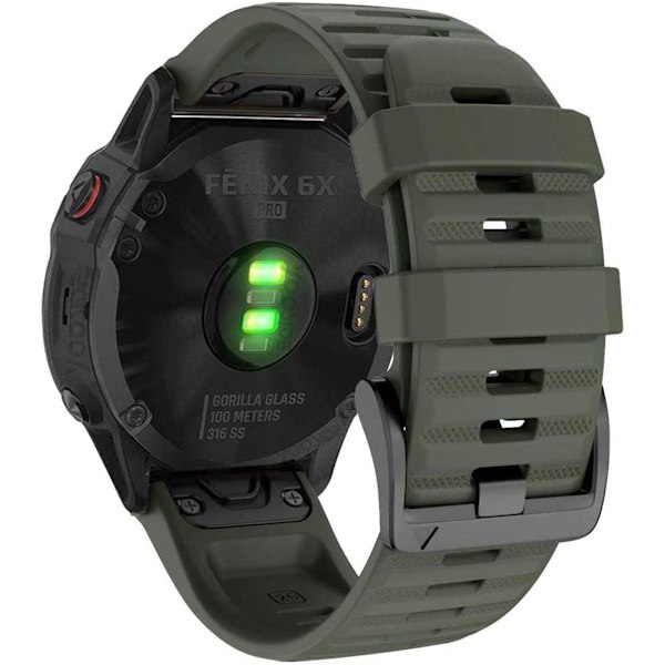 Garmin Fenix armband silikon Armégrön