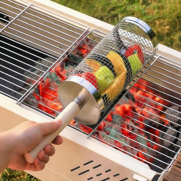 2-pack Rolling Grilling Basket | 304 Stainless Steel 35*20*9.5cm