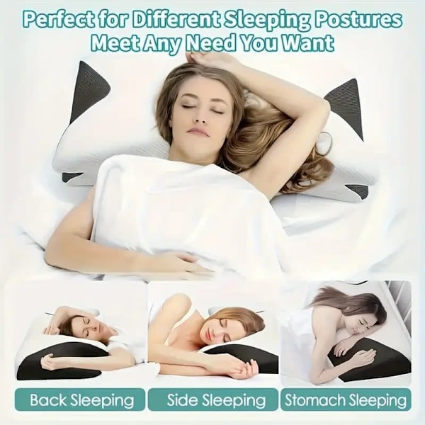 Ergonomisk Memory Foam-kudde för nacksmärtlindring och stöd
