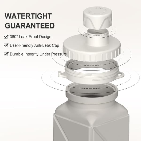 Foldable Drinking Water Bottle 610ml, Portable Silicone Water Bottle, Collapsible Water Container, Lightweight, Reusable blue—yux White