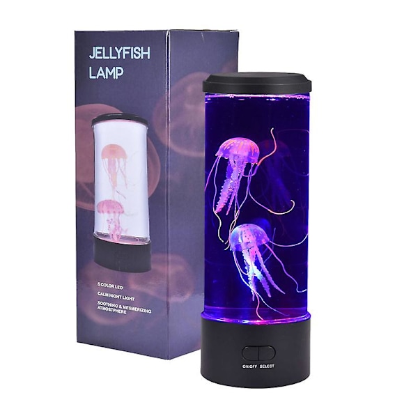 LED simulerad manet lavalampa USB färgglad sovrum nattlampa atmosfärisk nattlampa födelsedagspresent rum dekorativ belysning