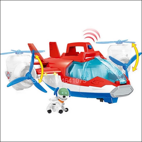 Nya Paw Patrol Flygpatrull Actionfigur Modell Utsiktsplats Räddningsbuss Valp Hund Jul Barnleksaker Julgåva Gold