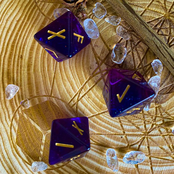 3 st Hartsstärningar Set 8-sidiga Runtärningar Resin Assorted Polyhedriska tärningar Set Polyhedrisk Divination Bordstavla Tärning A 0.02
