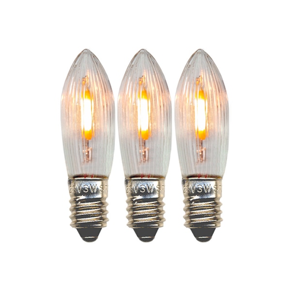 7 kpl LED-filamenttilamput adventtikynttilänjalkoihin E10 universaali