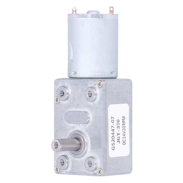 DC 24V Worm Gear Motor with Regulator High Torque Mini Turbine Reducer for Robots Electronic Lock 24V20RPM