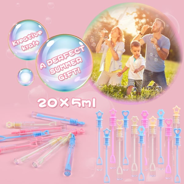 20 st Mini Bubbelstavar för Barn