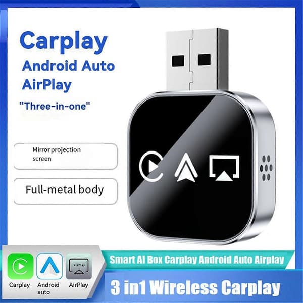 Trådløs CarPlay-adapter med Android Auto USB-dongle [GPA]
