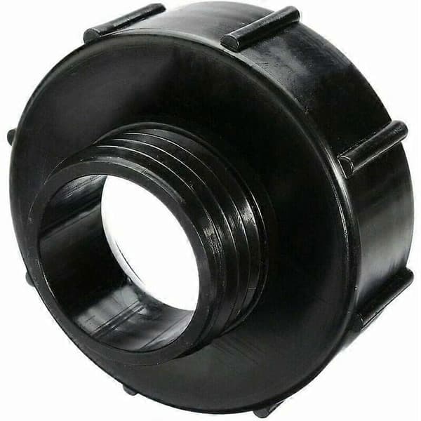 IBC Adapter DN80 til regnvandstanke, groft gevind til DN50 reduktion_yux
