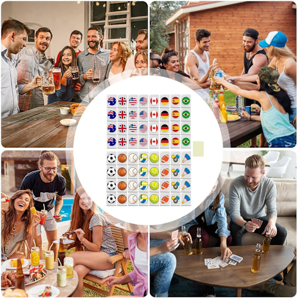 Seaside Escape Spel, Seaside Escape Mahjong Set med Block, National Flagg Mahjong Spelset, Seaside Escape med Strandmönster, Familjefest