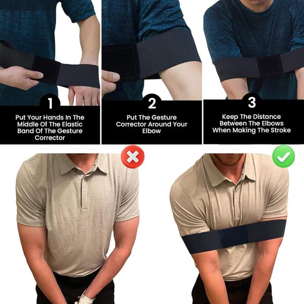 2 pcs golf swing training aid arm band trainer golf swing posture correction