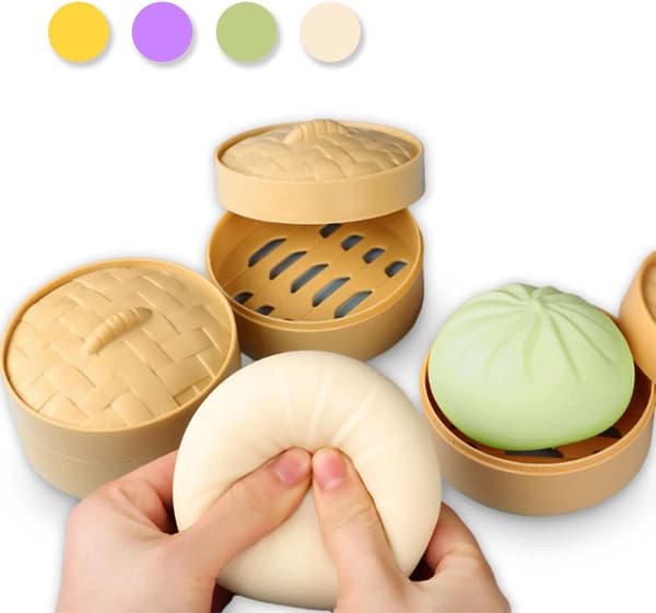 4-pack stora ångade dumpling stressbollar [GPA]