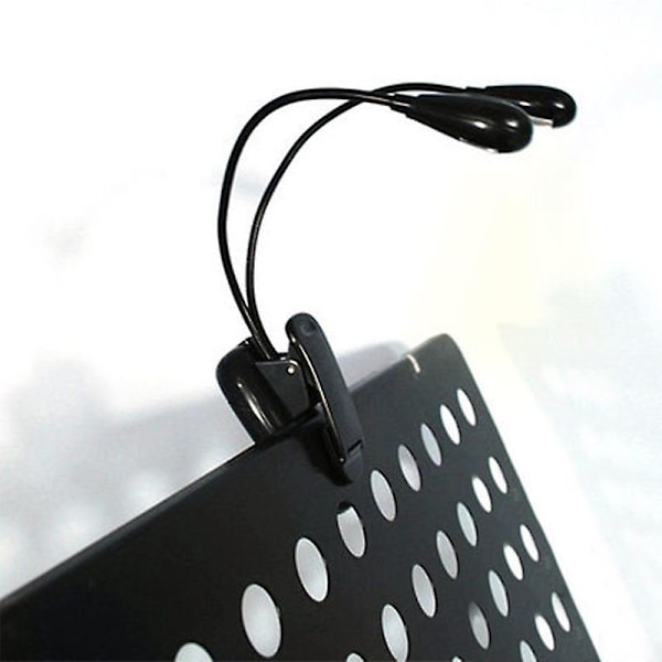 Dobbelthodet Oppladbar Boklampe for Lesing om Natten i Sengen, Varmt/Hvitt Leselys med Klips, 180 Justerbar Mini Klipslampe, Perfekt Lysstyrke