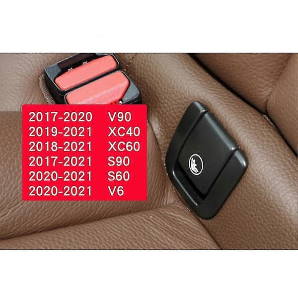 Bil Bagkrog Isofix Beskyttelse Til V60 V90 Xc40 Xc60 S60 S90 - 2x Sort Barnesikkerhed -Sy