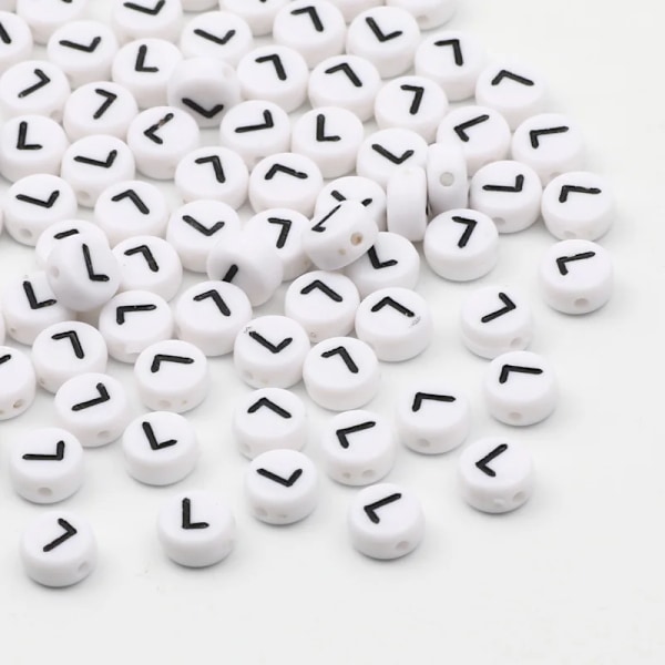 7x4mm akryyliset aakkoskirjainhelmet DIY-korujen valmistukseen 50/100/200kpl[GPA] L