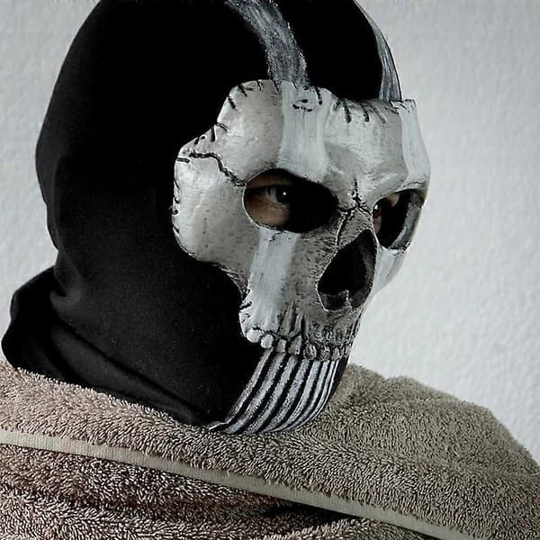 Ghost Maske V2 - Operator MW2 airsoft COD Cosplay Airsoft Taktisk Dødningehoved Helmaske-FS-