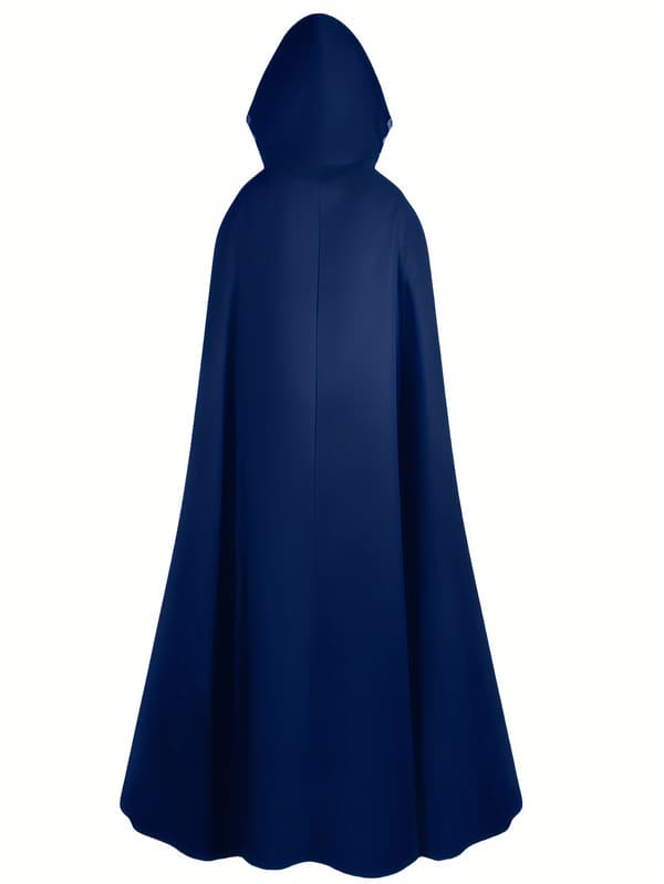 Hætteklædt kappe til voksne Middelalder Renæssance Cosplay Kostume til Halloween og Rollespil XL Blue